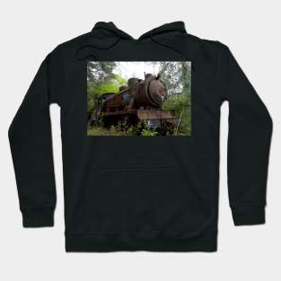 Abandoned steam loco in Greece Hoodie